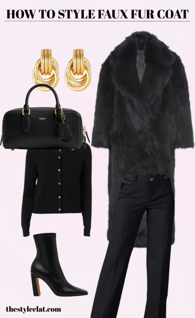 faux fur coat outfit ideas